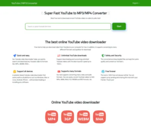 Very Fast YouTube 2 MP3 Converter