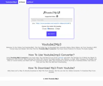 Youtube2MP3Convert.cc(Youtube2Mp3) Screenshot