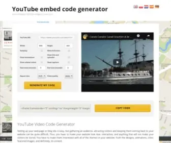 Youtubeembedcode.com(Youtube Generator Code Generator) Screenshot