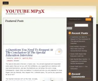 YoutubeMP3X.com(Ways To Promote Your YouTube Channel For More Views) Screenshot