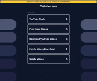 Youtuben.com(Dit domein kan te koop zijn) Screenshot