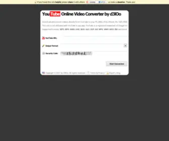 Youtubeonlinevideoconverter.co(YouTube Online Video Converter by d3lOo) Screenshot