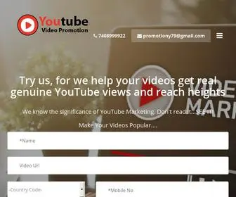 Youtubepromotion.in(Promote Your YouTube Video) Screenshot