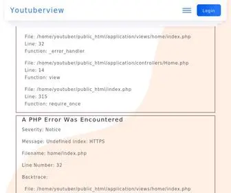 Youtuberview.com(Youtuberview®) Screenshot