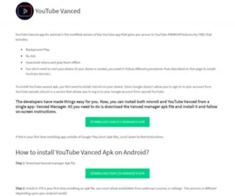 Youtubevancedapp.com(YouTube Vanced App) Screenshot