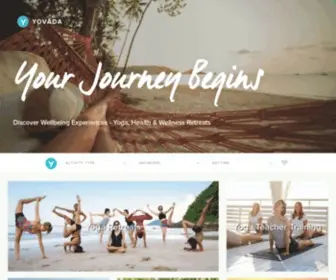 Yovada.com(Book Yoga Retreats and Wellness & Health Retreats) Screenshot