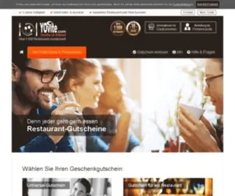 Yovite.com(Restaurant Gutscheine online verschenken) Screenshot