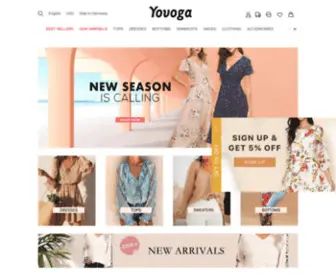 Yovoga.com(Dresses, Shoes and Accessories On Sale Today) Screenshot