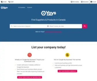 Yoys.ca(B2B Marketplace) Screenshot