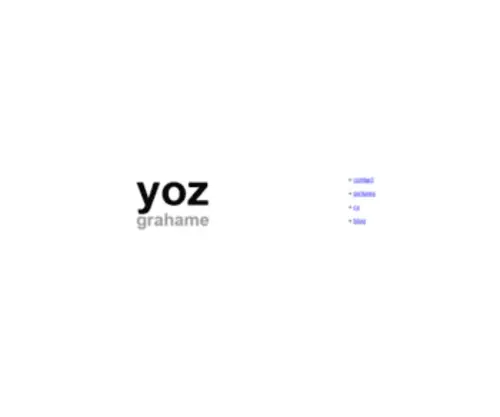 Yoz.com(Yoram (Yoz) Grahame) Screenshot