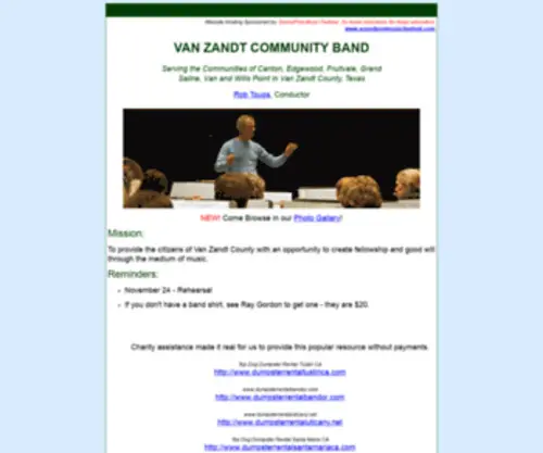 YPJX.net(Van Zandt Community Band) Screenshot