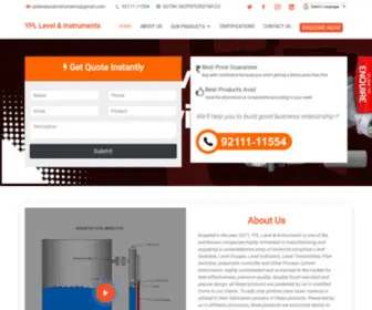 Yplindia.com(YPL Level & Instruments Manufacturer & Suppliers) Screenshot