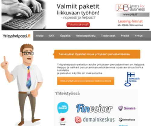 Yrityshelposti.fi(Yrityksen perustaminen verkossa) Screenshot