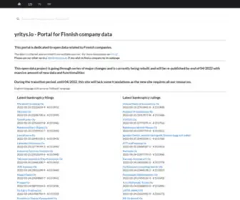 Yritys.io(One stop shop for Finnish company data) Screenshot