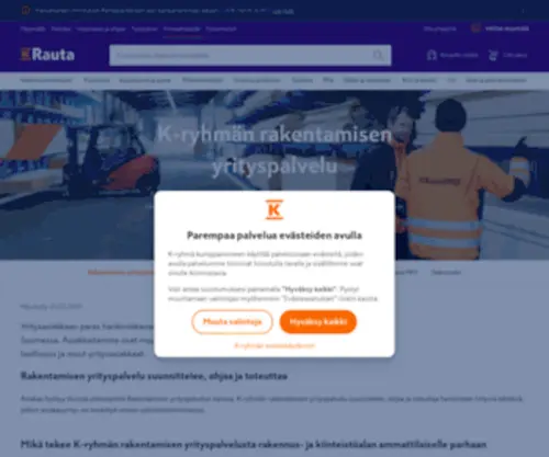 Yrityspalvelu.fi(K-ryhmän rakentamisen yrityspalvelu) Screenshot