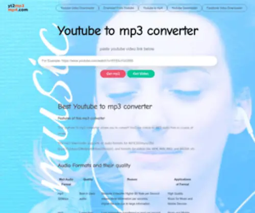 YT2MP3MP4.com(YouTube to MP3 Converter) Screenshot