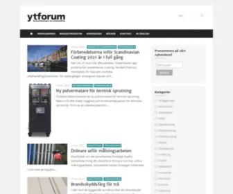 Ytforum.com(Branschtidningen om ytbehandling) Screenshot
