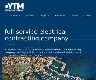 YTMstavrides.com(Full service electrical contracting company) Screenshot