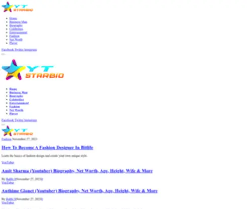 YTstarbio.com(Ytstar Bio) Screenshot