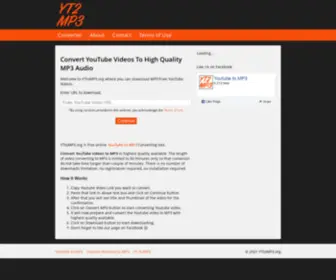 YttoMP3.org(Youtube Videos to High Quality MP3 Converter) Screenshot