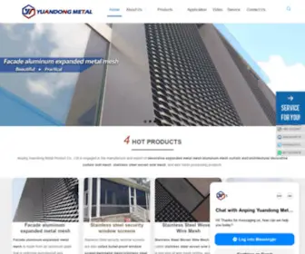 Yuandongmetal.com(China Architectural Decorative Curtain Wall Mesh Supplier) Screenshot