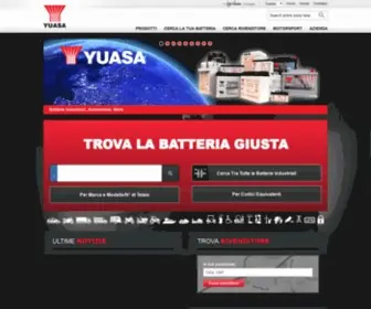 Yuasa.it(Leader mondiale nella produzione di batterie) Screenshot