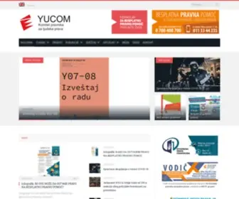 Yucom.org.rs(Komitet pravnika za ljudska prava) Screenshot