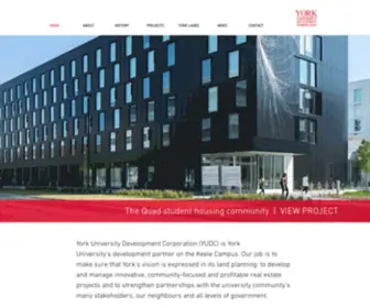 Yudc.ca(York University Development Corporation) Screenshot