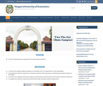 Yueco.edu.mm(Yangon University of Economics) Screenshot