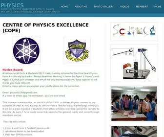 Yuhuaphysics.com(SPM PHYSICS RESOURCES WEBSITE) Screenshot