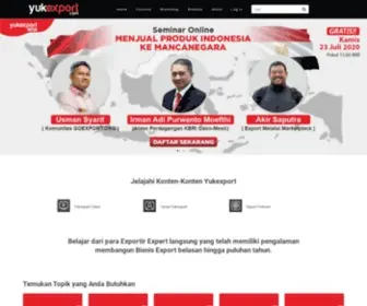 Yukexport.com(Belajar Online "Cara Export Produk Indonesia ke Mancanegara") Screenshot