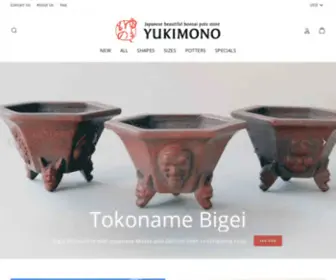 Yukimono.com(Beautiful Japanese Bonsai Pots) Screenshot