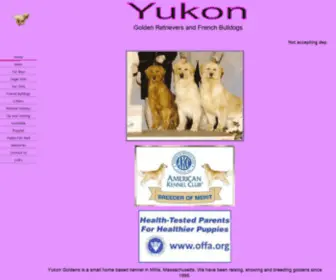 Yukongoldens.com(Yukon Golden Retrievers and French Bulldogs) Screenshot