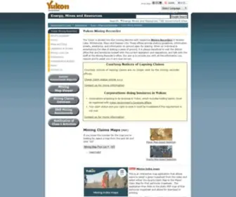 Yukonminingrecorder.ca(Government of Yukon) Screenshot