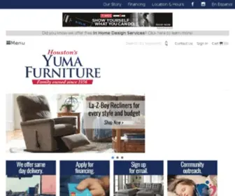 Yumafurniture.com(Houston's Yuma Furniture) Screenshot