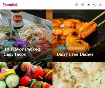 Yummfeed.com(Delicious and Delightful food recipes) Screenshot