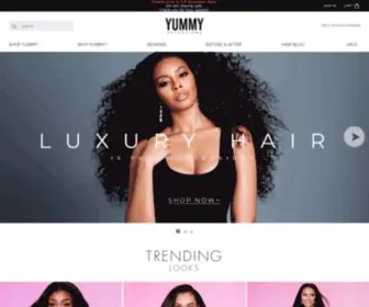 Yummyextensions.com(We offer ONLY the BEST authentic virgin hair extensions. Our quality and texture) Screenshot