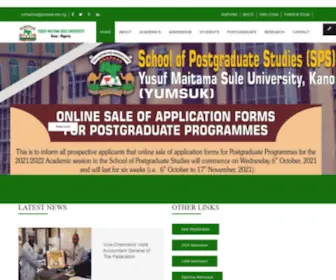 Yumsuk.edu.ng(Yusuf Maitama Sule University) Screenshot