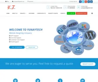 Yunaytech.com(Website builder) Screenshot