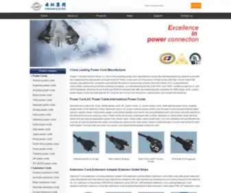 Yunhuanelectric.com(Power Cord) Screenshot