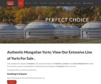 Yurtspaces.com(Yurts For Sale) Screenshot