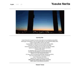 Yusuke-Narita.com(Yusuke Narita) Screenshot