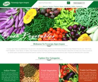 Yuvarajuagroimpex.com(Fresh Fruits & Vegetables Suppliers & Exporters in India) Screenshot