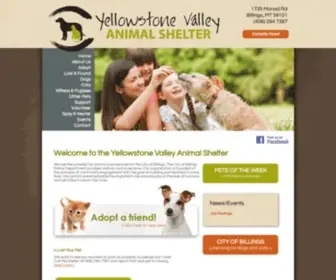 Yvas.org(Yellowstone Valley Animal Shelter) Screenshot