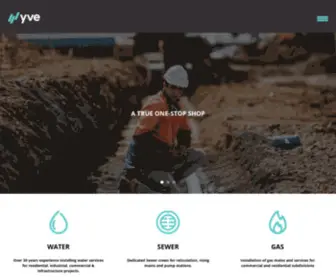 Yvegroup.com.au(Water Sewer Gas contractor in Victoria) Screenshot