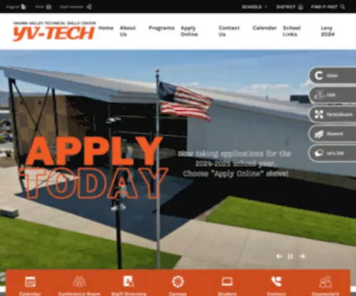 Yvtech.us(Yakima Valley Technical Skills Center) Screenshot