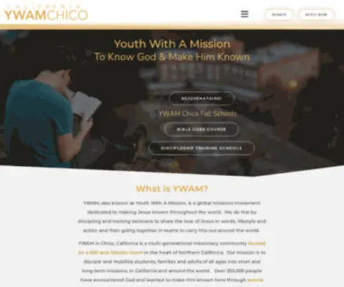 Ywamchico.com(YWAM Chico) Screenshot
