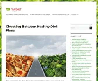 Ywdiet.com(Choosing Between Healthy Diet Plans) Screenshot