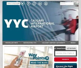 YYC.com(Official calgary international airport website) Screenshot