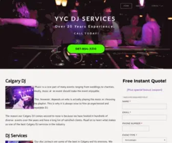 YYCDjservices.com(YYC DJ Services) Screenshot